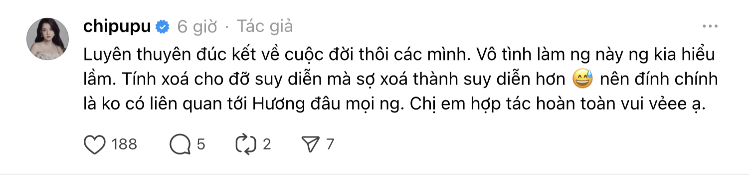 Chi Pu lại bóng gió ai mà phải đính chính về Văn Mai Hương?- Ảnh 3.