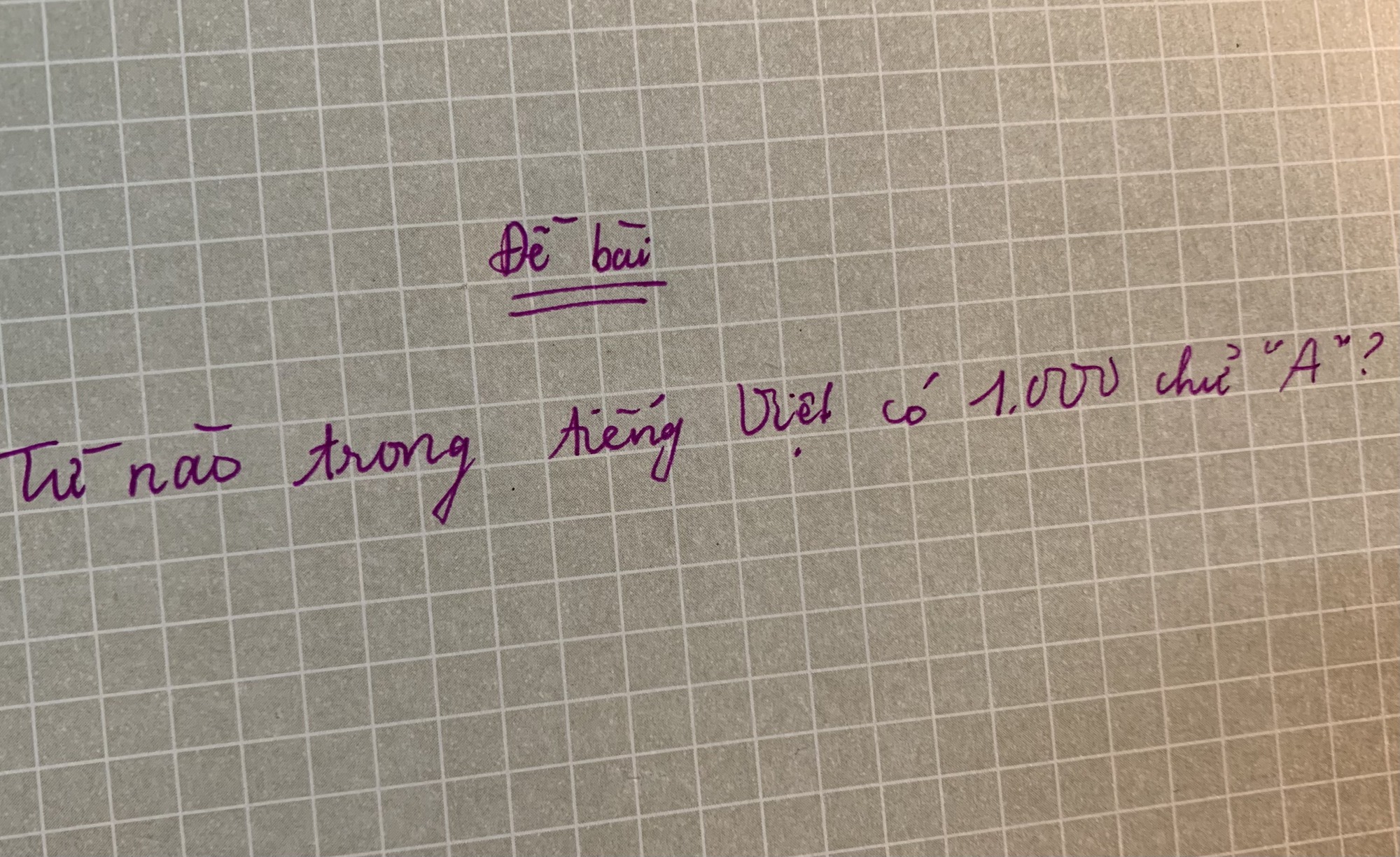 Từ tiếng Việt nào có 1.000 chữ "A"?- Ảnh 1.