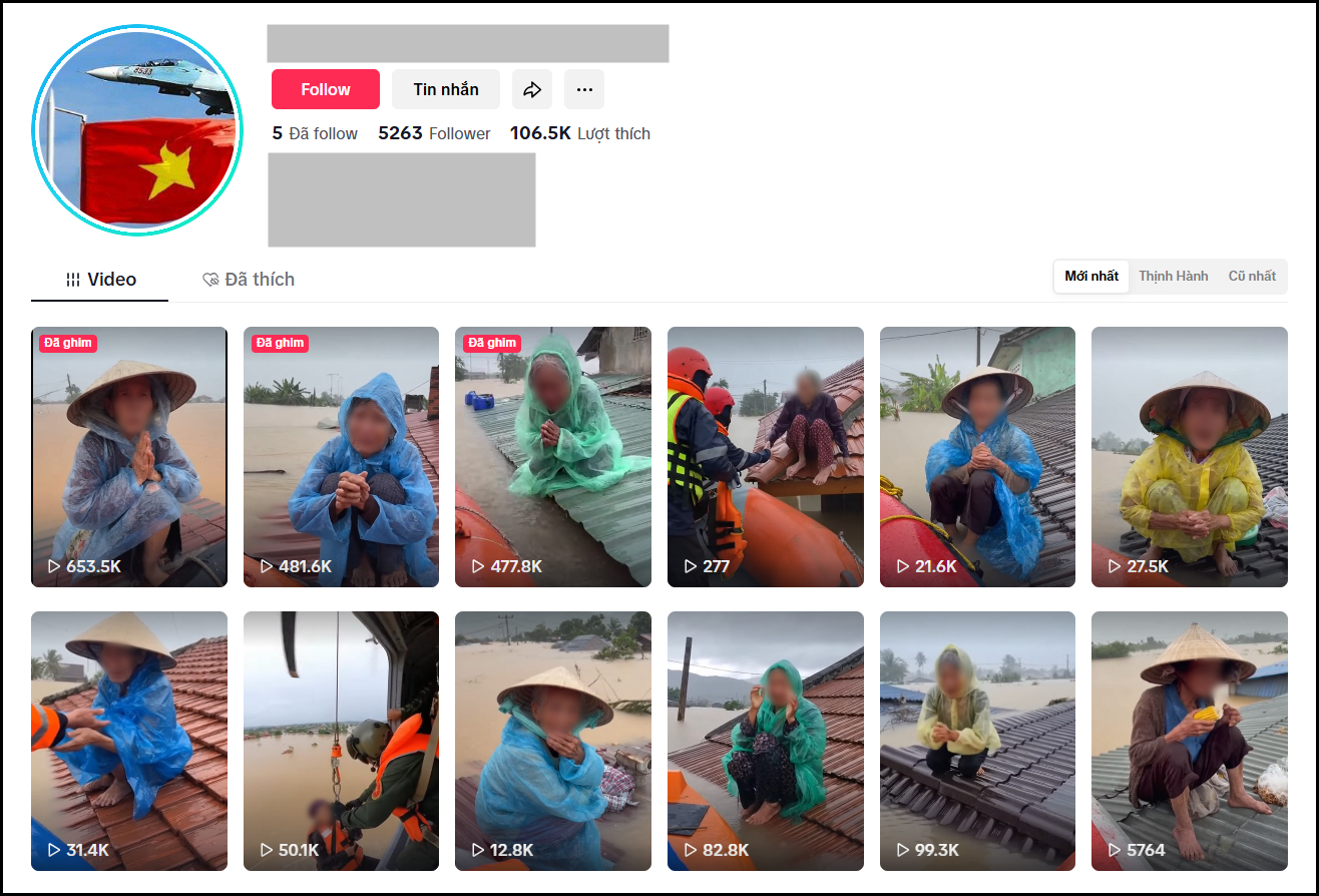 Dùng AI giả mạo clip người dân miền Trung khóc kêu cứu thương tâm trên nóc nhà: Quá phẫn nộ!- Ảnh 1.