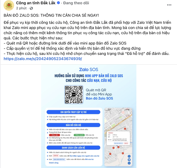 Người dân vùng mưa lũ cần biết ngay tính năng này trên Zalo để sớm được hỗ trợ- Ảnh 2. img