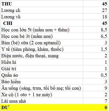 Vợ chồng Hà Nội kiếm 45 triệu/tháng, tiêu hết sạch- Ảnh 1. Vợ chồng Hà Nội kiếm 45 triệu/tháng, tiêu hết sạch- Ảnh 1.