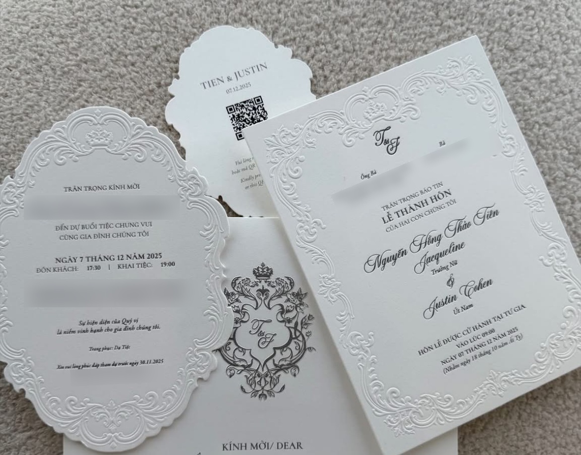 Lộ thiệp cưới tài phiệt của em chồng Hà Tăng: Địa điểm giống nhiều sao Vbiz, 1 quy định cực nghiêm ngặt- Ảnh 1. Lộ thiệp cưới tài phiệt của em chồng Hà Tăng: Địa điểm giống nhiều sao Vbiz, 1 quy định cực nghiêm ngặt- Ảnh 1.