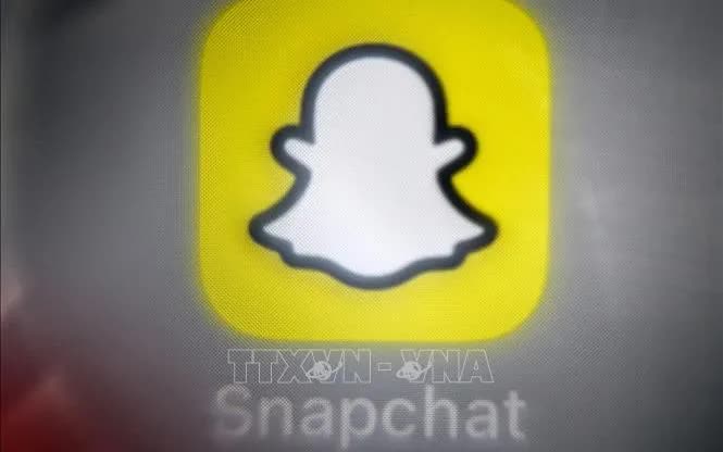 Biểu tượng mạng xã hội Snapchat. Ảnh: AFP/TTXVN