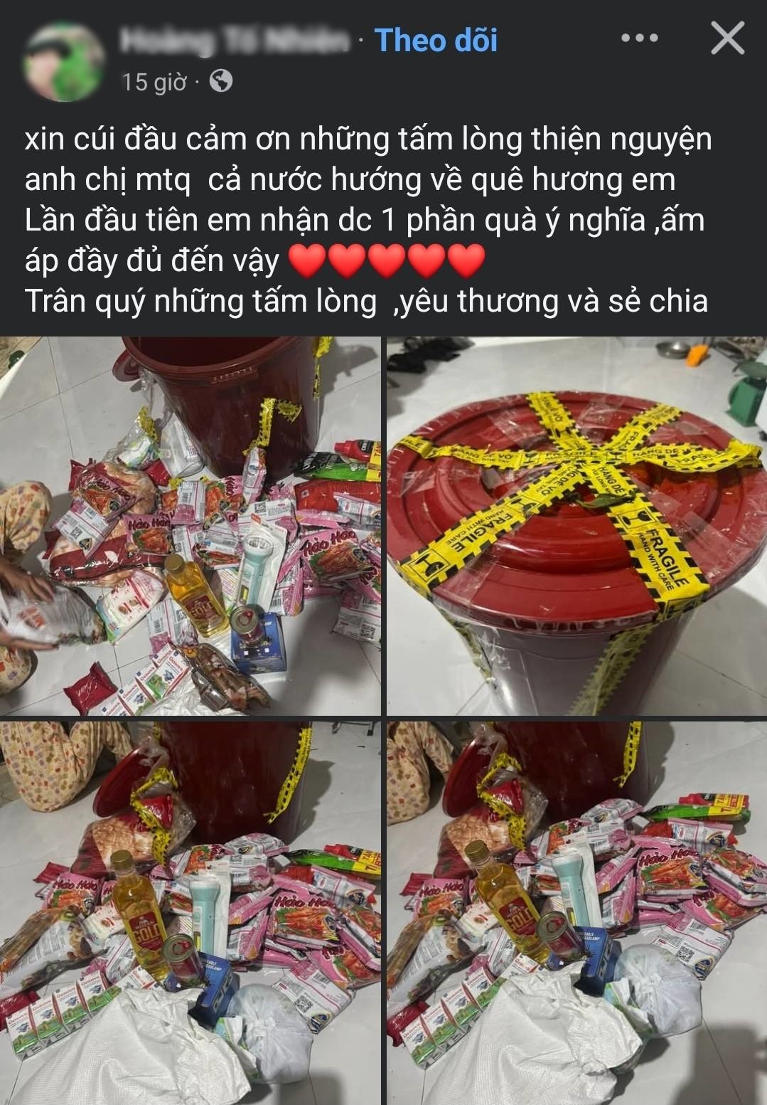 Gỡ bí mật bên trong những chiếc thùng vận chuyển từ Huế vào vùng lũ: Mỗi thùng nặng 20kg- Ảnh 1.
