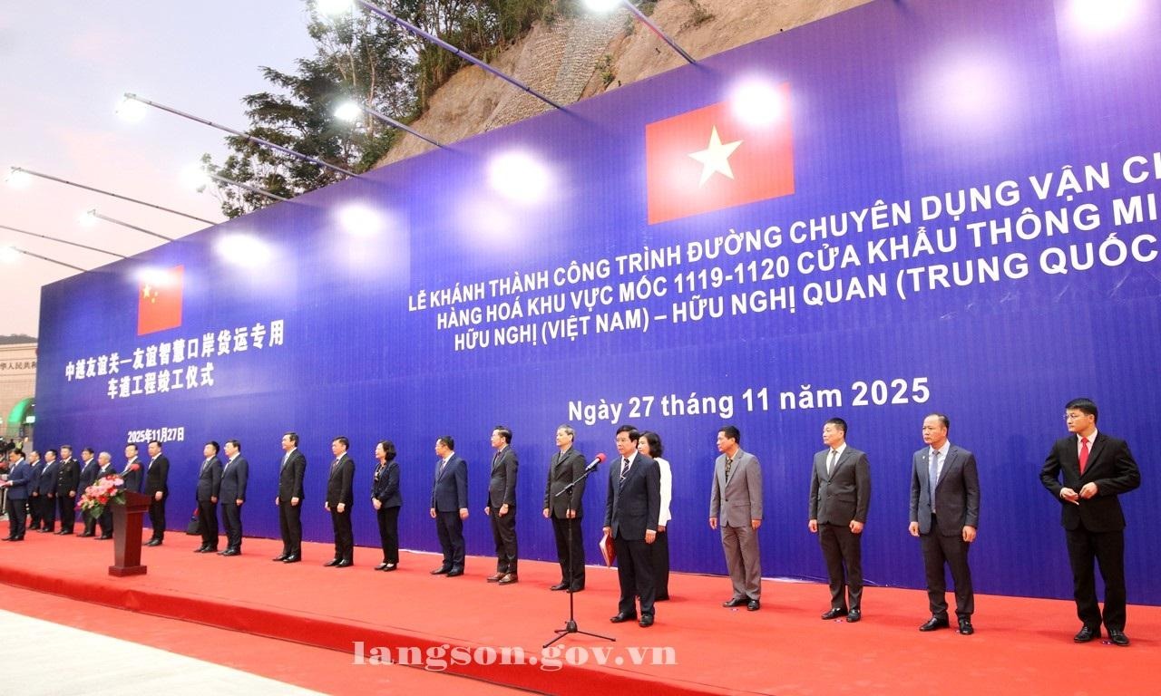 Chính thức khánh thành cửa khẩu thông minh gần 175 tỷ đồng, quy mô 6 làn xe kết nối Việt Nam - Trung Quốc- Ảnh 1.