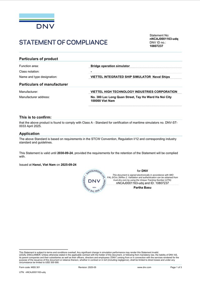 Tự hào: Hệ thống mô phỏng hàng hải của doanh nghiệp Việt Nam đạt chuẩn quốc tế ở mức cao nhất- Ảnh 1.