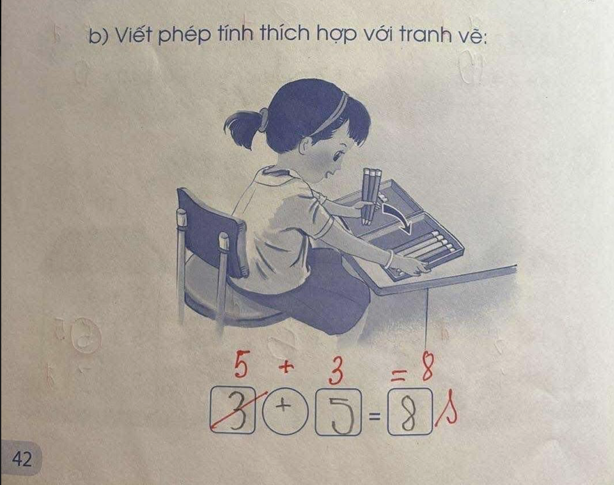 Học sinh làm phép tính "3 + 5 = 8" bị gạch sai không thương tiếc, phụ huynh lên mạng kiện online rồi đỏ mặt khi biết lý do- Ảnh 1.