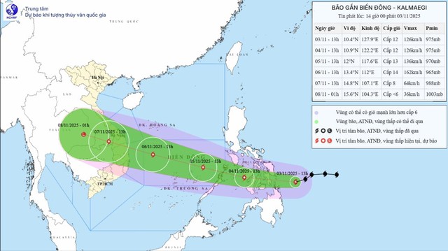 Cơn bão sắp đổ bộ vào đất liền nước ta có cường độ rất mạnh, gây mưa to đến rất to- Ảnh 1.