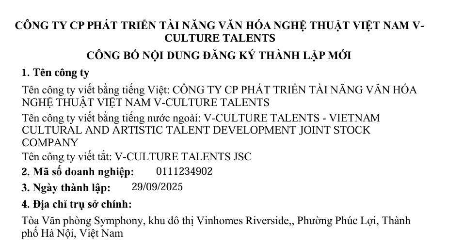 Vingroup và gia đình tỷ phú Phạm Nhật Vượng mở liền một lúc 3 công ty trong ngành nghệ thuật, sự kiện, đào tạo talents- Ảnh 2.