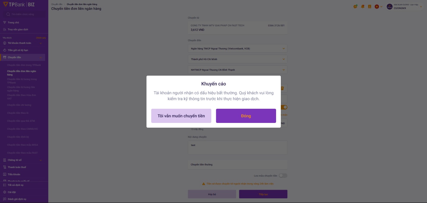 TPBank tiên phong triển khai hệ thống cảnh báo rủi ro lừa đảo trên tất các các kênh giao dịch- Ảnh 3.