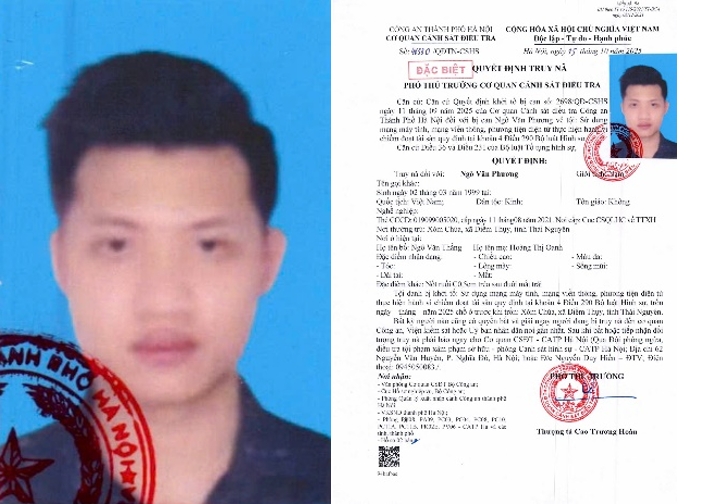 Khởi tố, truy nã Ngô Văn Phương sinh năm 1999- Ảnh 1.