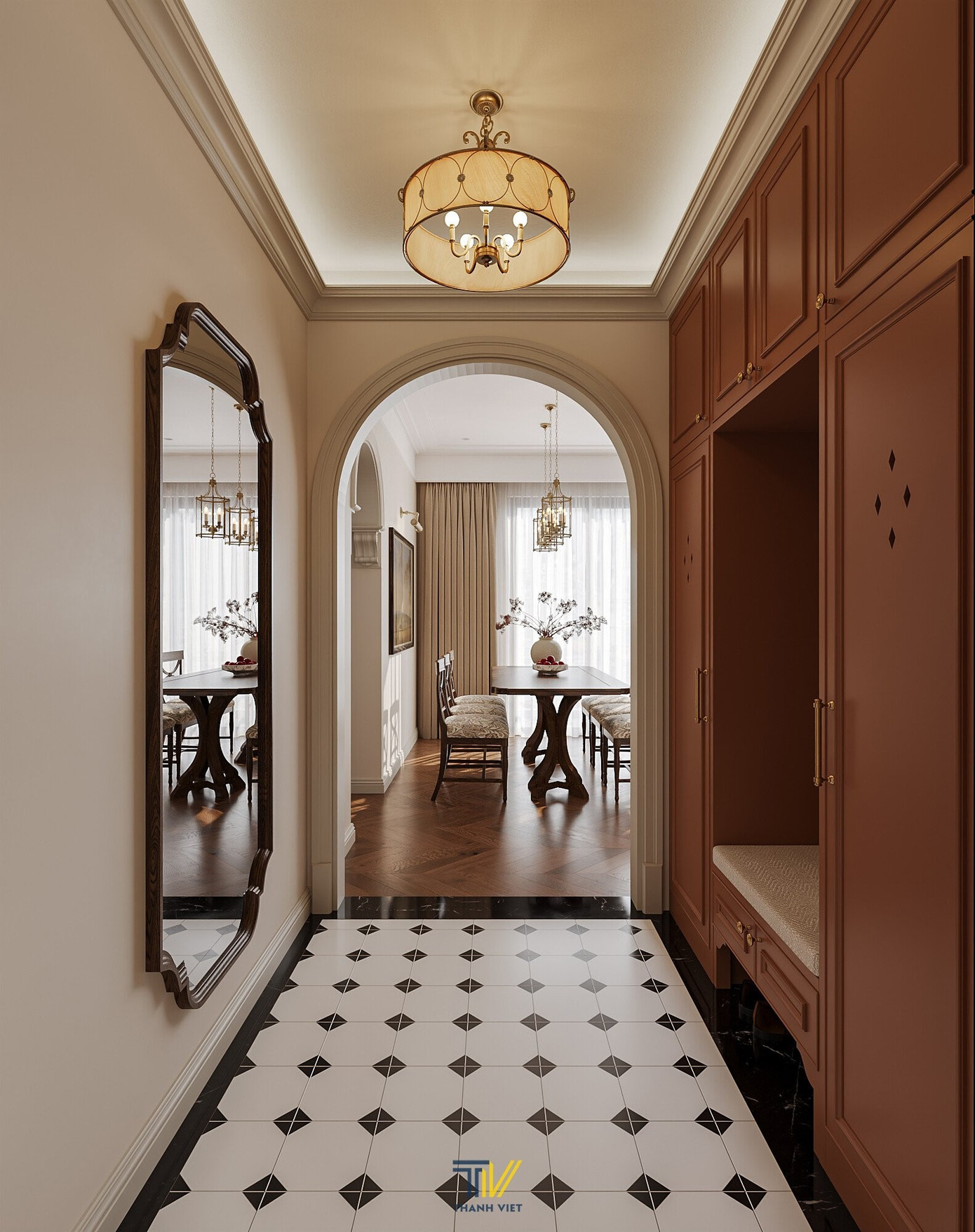 Thiết kế nội thất phong cách Âu Mỹ cho căn hộ 110m2- Ảnh 3.