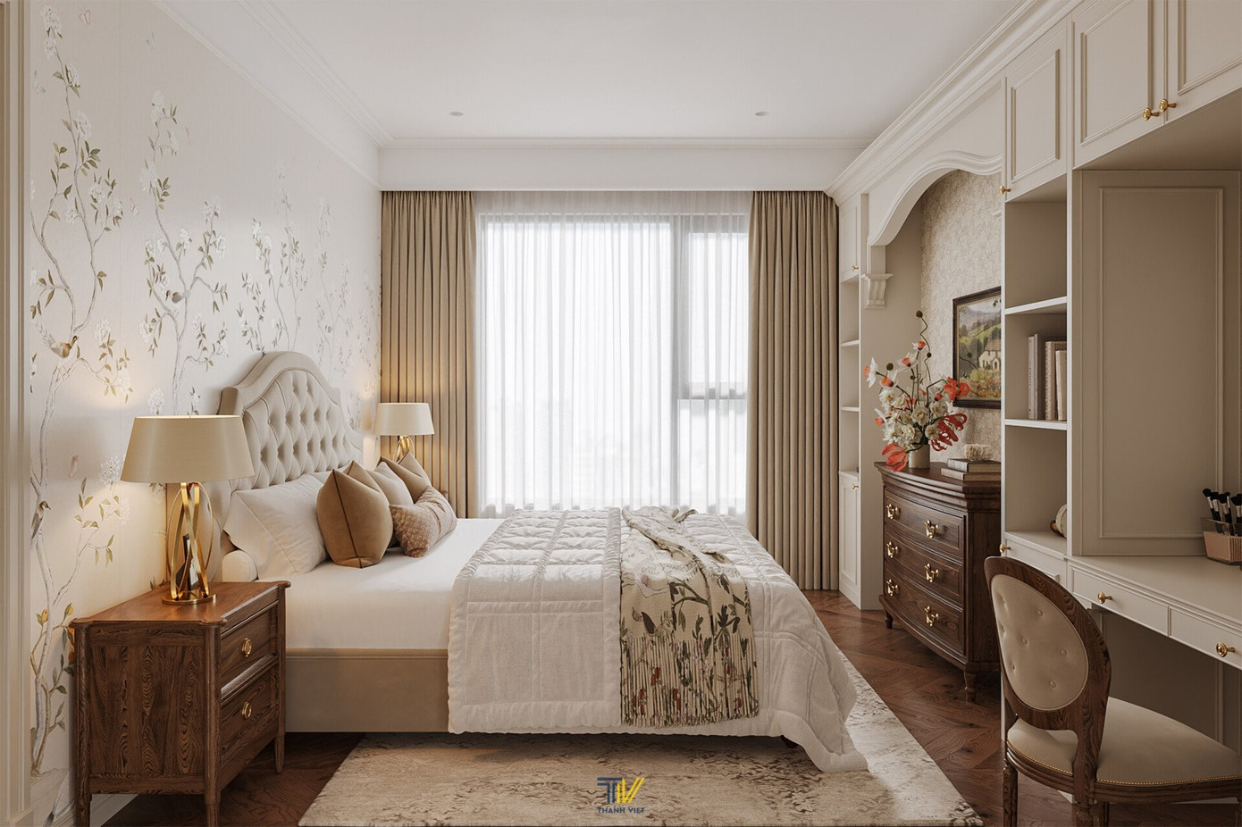 Thiết kế nội thất phong cách Âu Mỹ cho căn hộ 110m2- Ảnh 10.