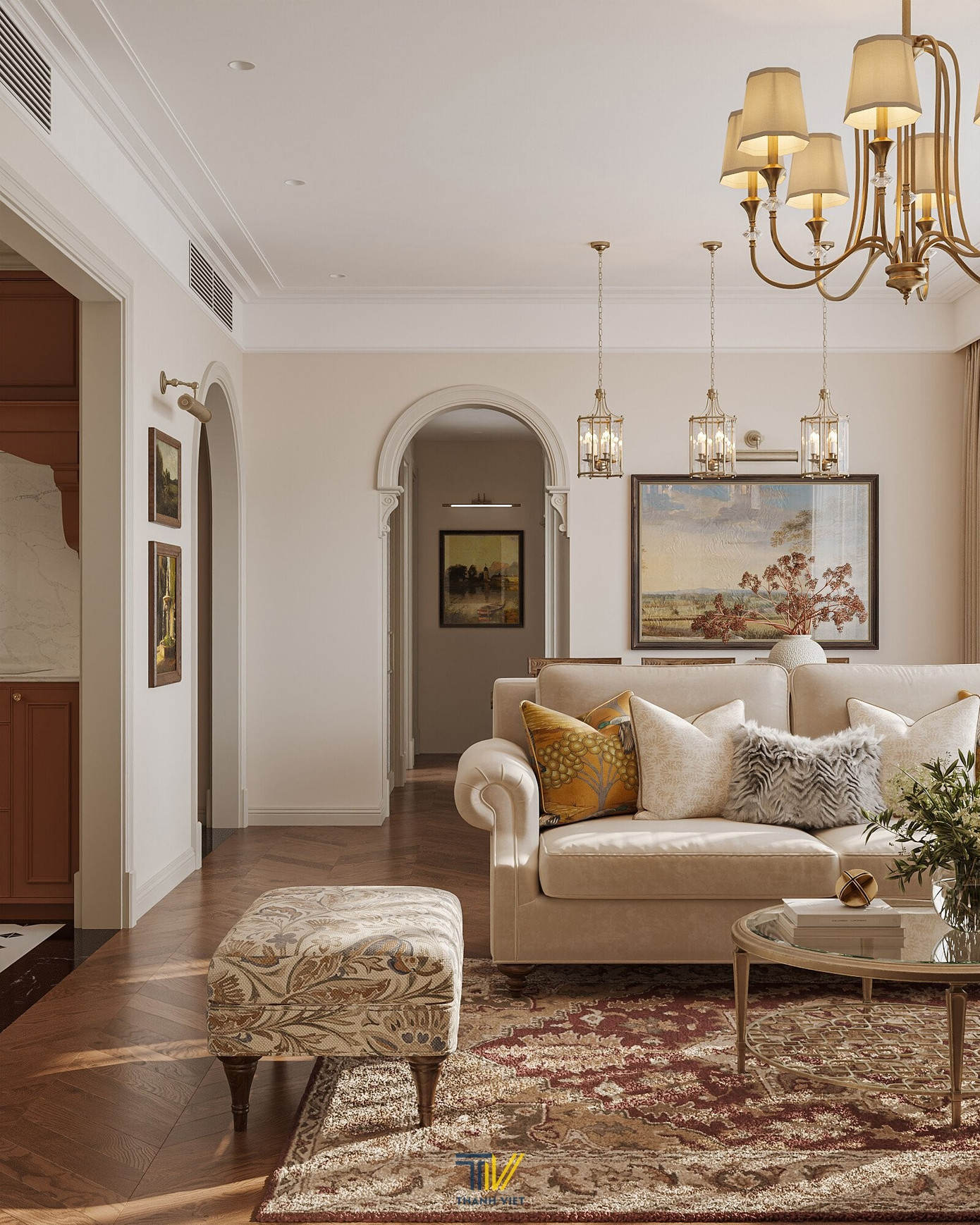 Thiết kế nội thất phong cách Âu Mỹ cho căn hộ 110m2- Ảnh 2.