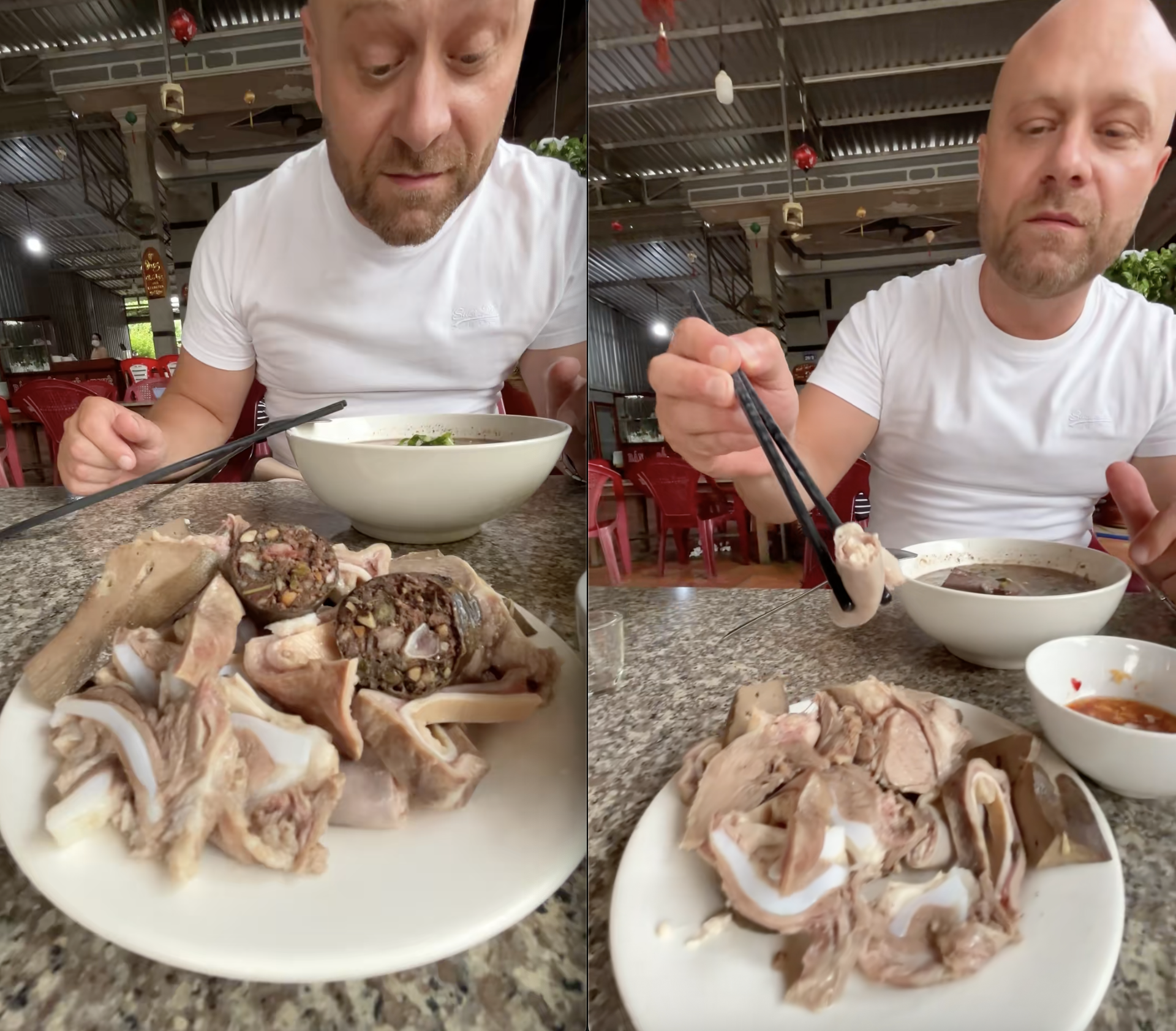 Khách Tây mukbang "mỹ vị nhân gian" của Việt Nam khiến dân mạng nức lòng- Ảnh 2. Khách Tây mukbang "mỹ vị nhân gian" của Việt Nam khiến dân mạng nức lòng- Ảnh 2.