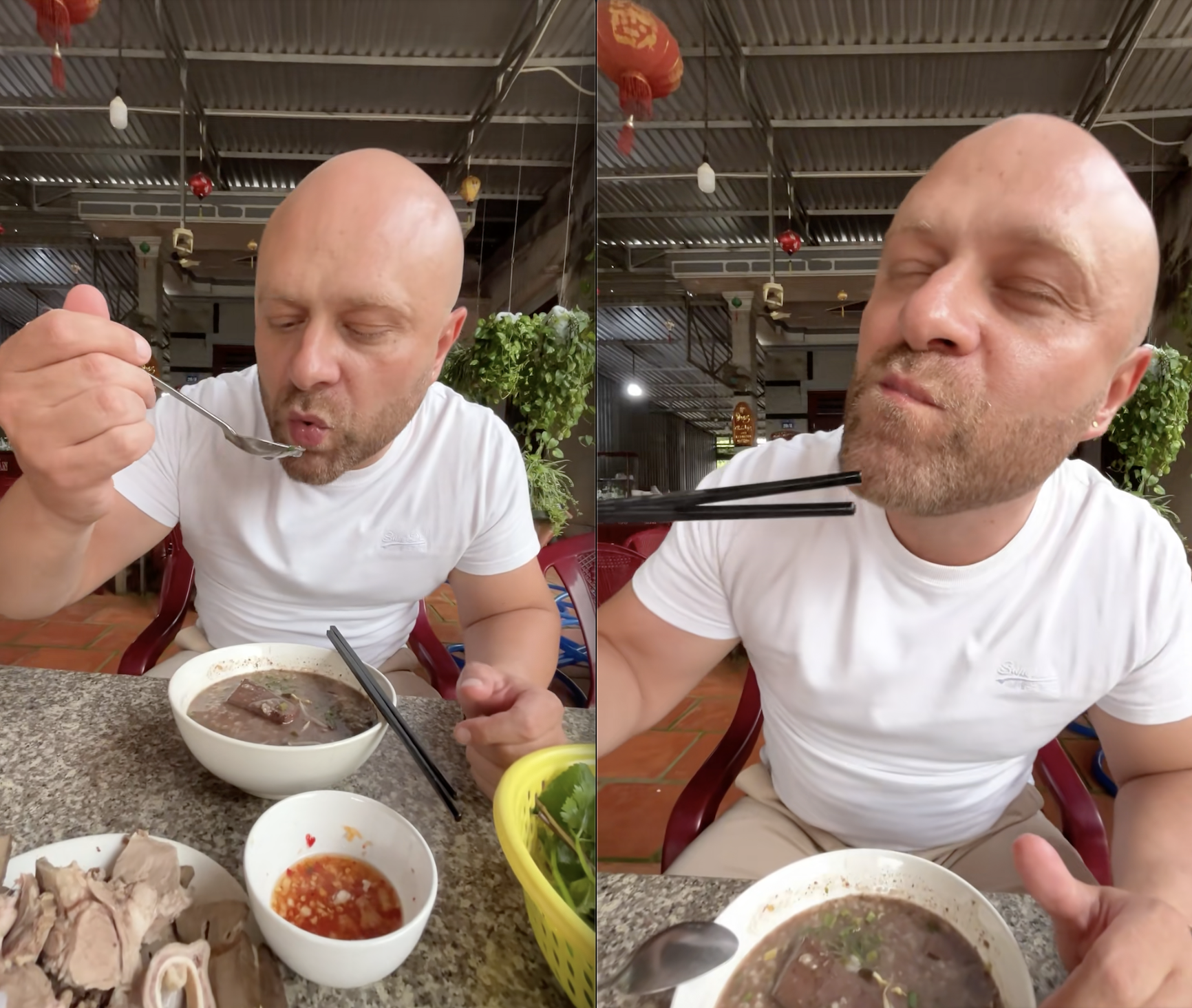 Khách Tây mukbang "mỹ vị nhân gian" của Việt Nam khiến dân mạng nức lòng- Ảnh 3. Khách Tây mukbang "mỹ vị nhân gian" của Việt Nam khiến dân mạng nức lòng- Ảnh 3.