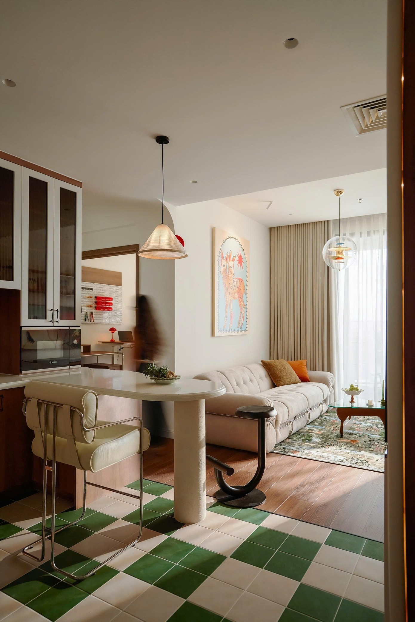 Căn hộ 100m2 dung hòa phong cách Mid-century và yếu tố bản địa- Ảnh 7.