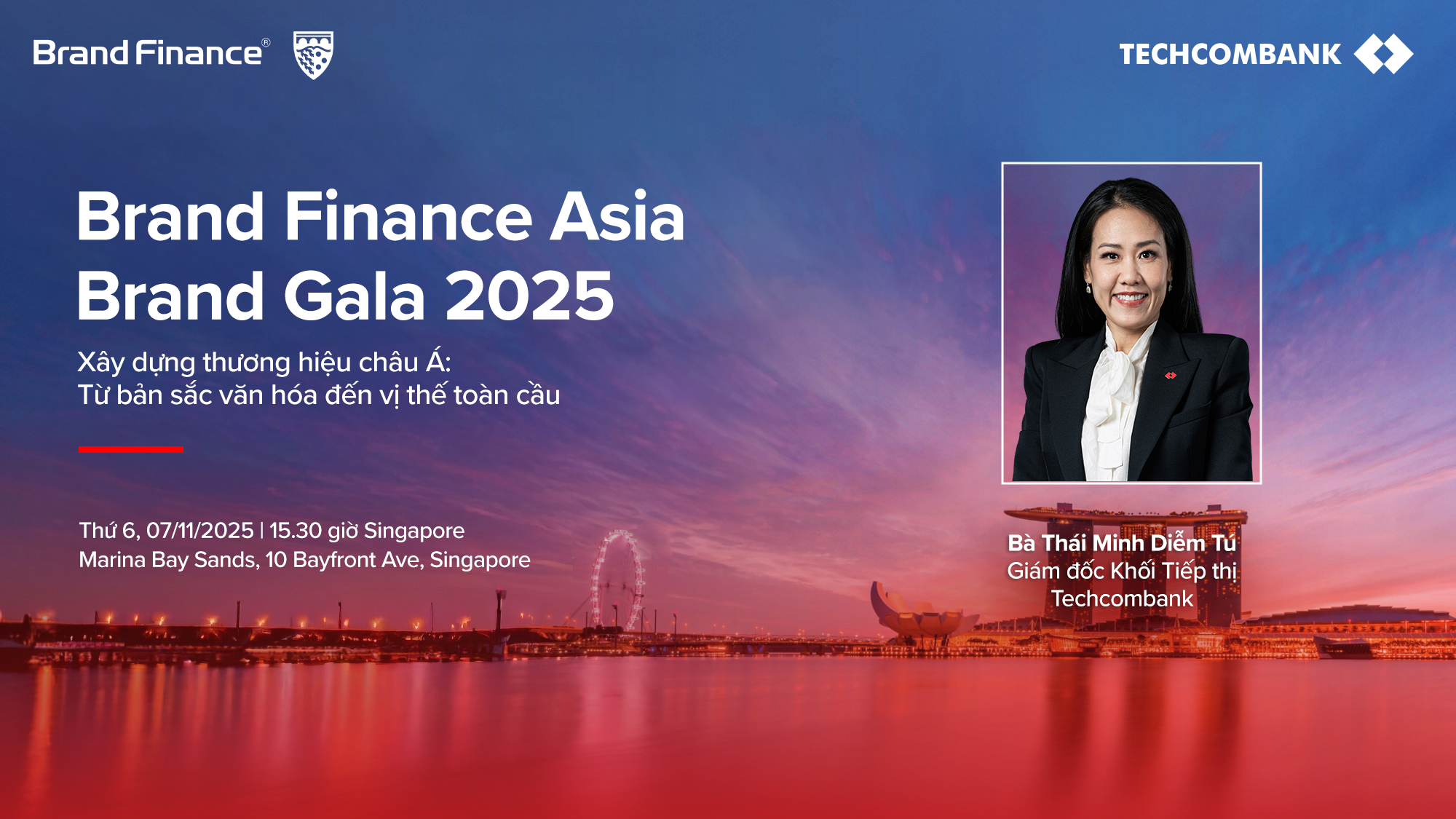 Giám đốc Khối Tiếp thị ngân hàng Techcombank sẽ tham gia đối thoại tại Diễn đàn Thương hiệu hàng đầu châu Á- Ảnh 1. Giám đốc Khối Tiếp thị ngân hàng Techcombank sẽ tham gia đối thoại tại Diễn đàn Thương hiệu hàng đầu châu Á- Ảnh 1.