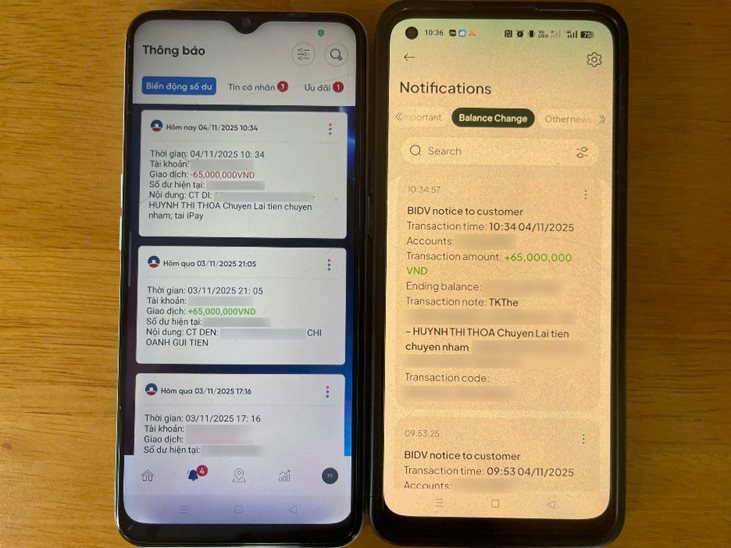 Nữ Đại úy phòng an ninh mạng bất ngờ có thêm 65 triệu đồng trong tài khoản VietinBank: Công an thành phố lập tức vào cuộc xác minh nguồn gốc- Ảnh 2.