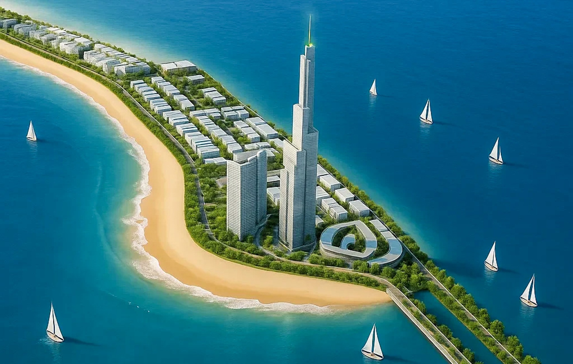 Siêu đô thị 2.870ha có tòa tháp lấn biển cao nhất thế giới của tỷ phú Phạm Nhật Vượng được ưu tiên khai thác khoáng sản- Ảnh 2. Siêu đô thị 2.870ha có tòa tháp lấn biển cao nhất thế giới của tỷ phú Phạm Nhật Vượng được ưu tiên khai thác khoáng sản- Ảnh 2.