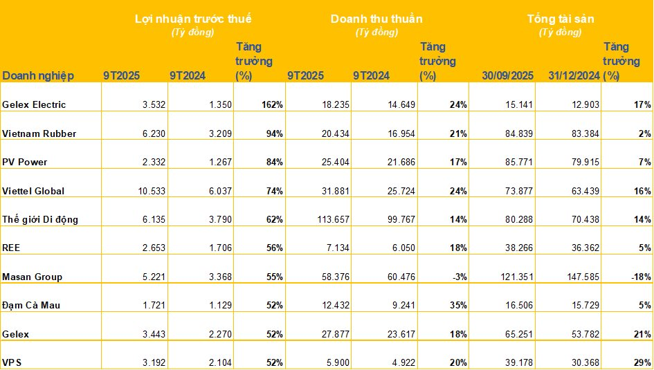 Nhận diện những 'đầu tàu' bứt phá trong bức tranh kết quả kinh doanh 9 tháng đầu năm 2025- Ảnh 6.