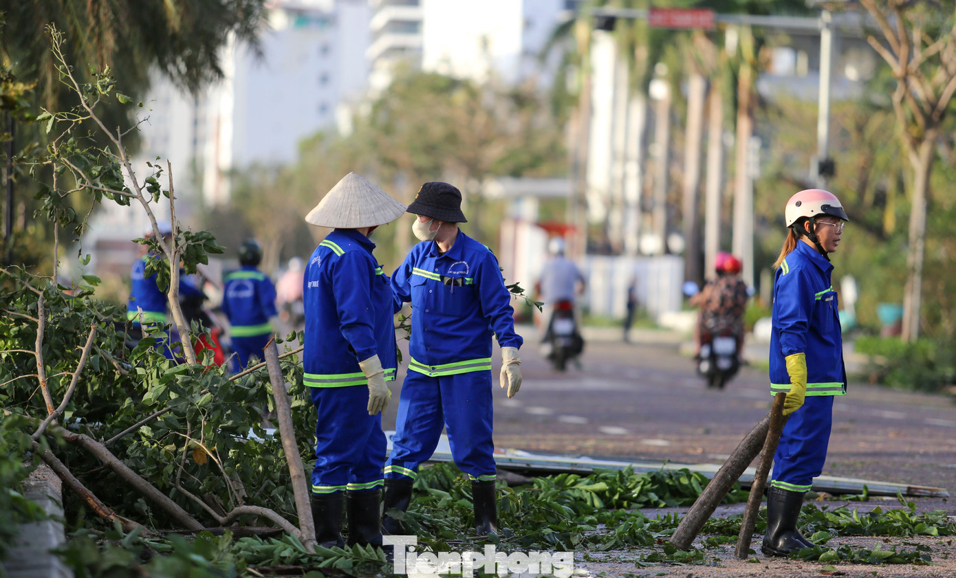 Bãi biển Quy Nhơn ngập rác sau bão số 13- Ảnh 11.