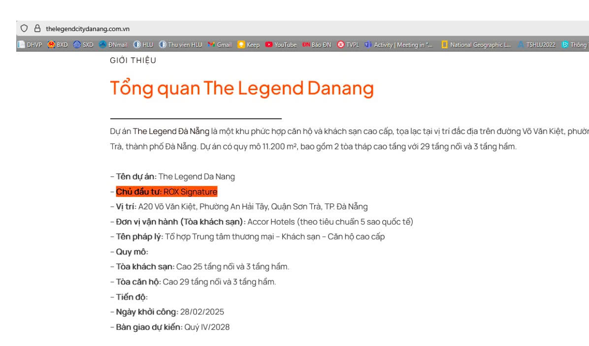Mập mờ thông tin tại dự án tòa nhà The Legend City Danang- Ảnh 1. Mập mờ thông tin tại dự án tòa nhà The Legend City Danang- Ảnh 1.