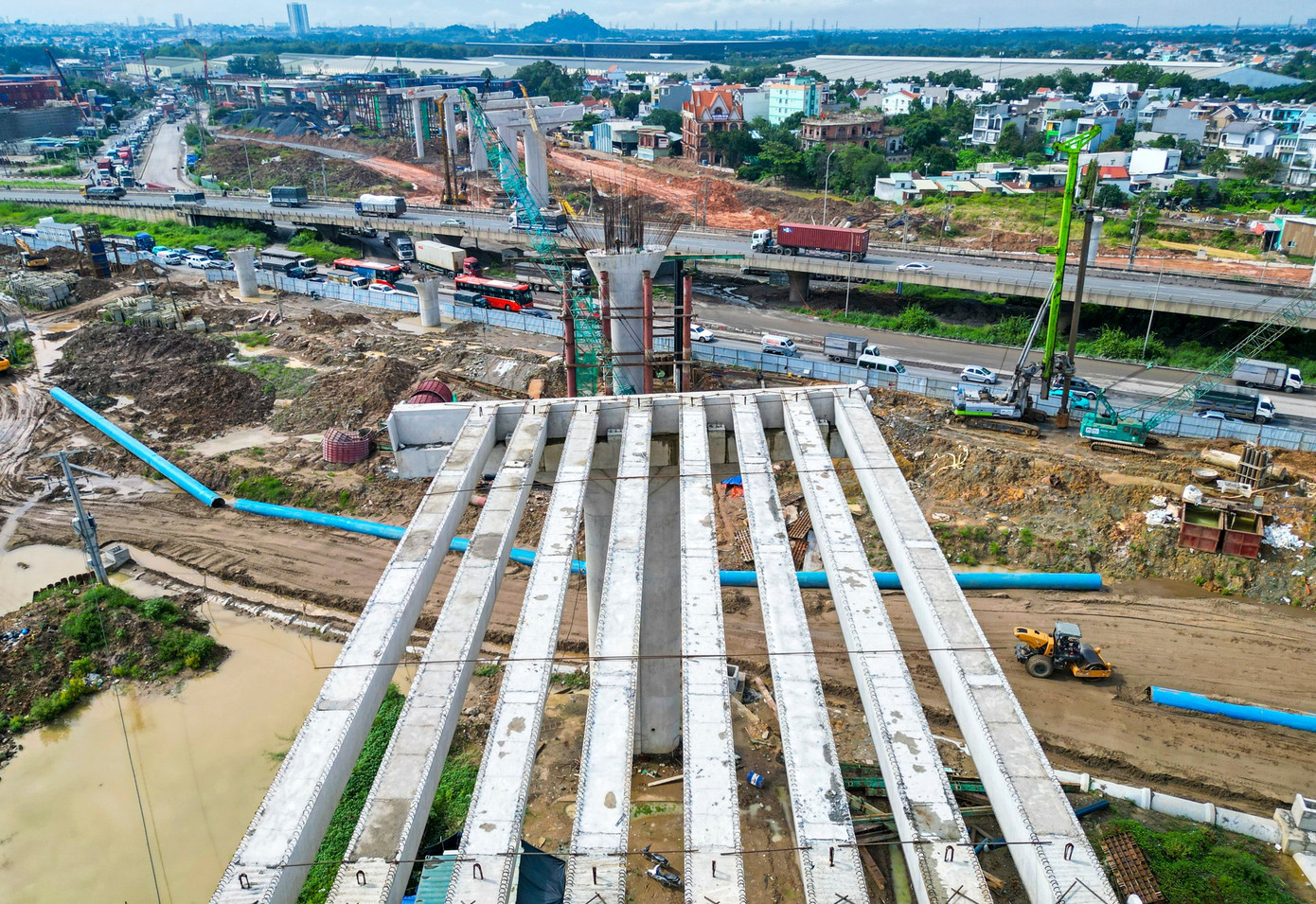 Nút giao nghìn tỷ phức tạp nhất Vành đai 3 trước ngày thông xe kỹ thuật- Ảnh 14.