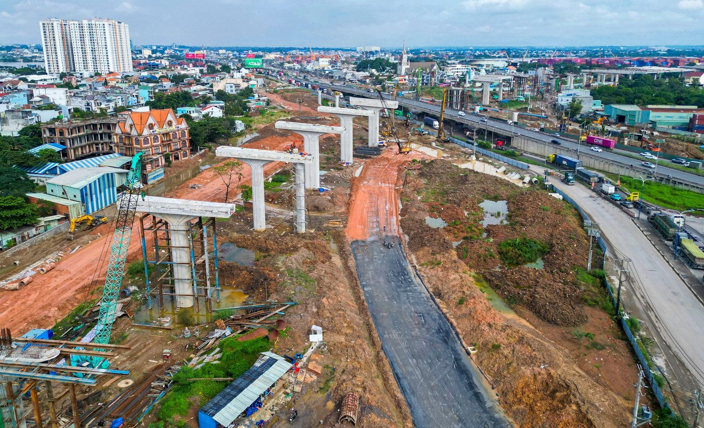 Nút giao nghìn tỷ phức tạp nhất Vành đai 3 trước ngày thông xe kỹ thuật- Ảnh 5.
