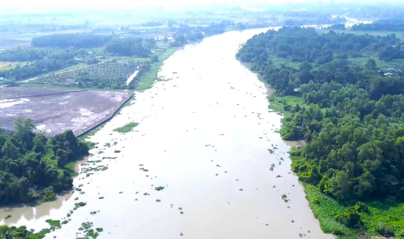 Nhìn từ trên cao khu vực sẽ có bến cảng, khu đô thị ven sông phía Bắc TPHCM- Ảnh 1.