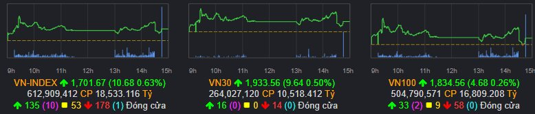 VN-Index vượt 1.700 điểm trong phiên đầu tháng- Ảnh 1.