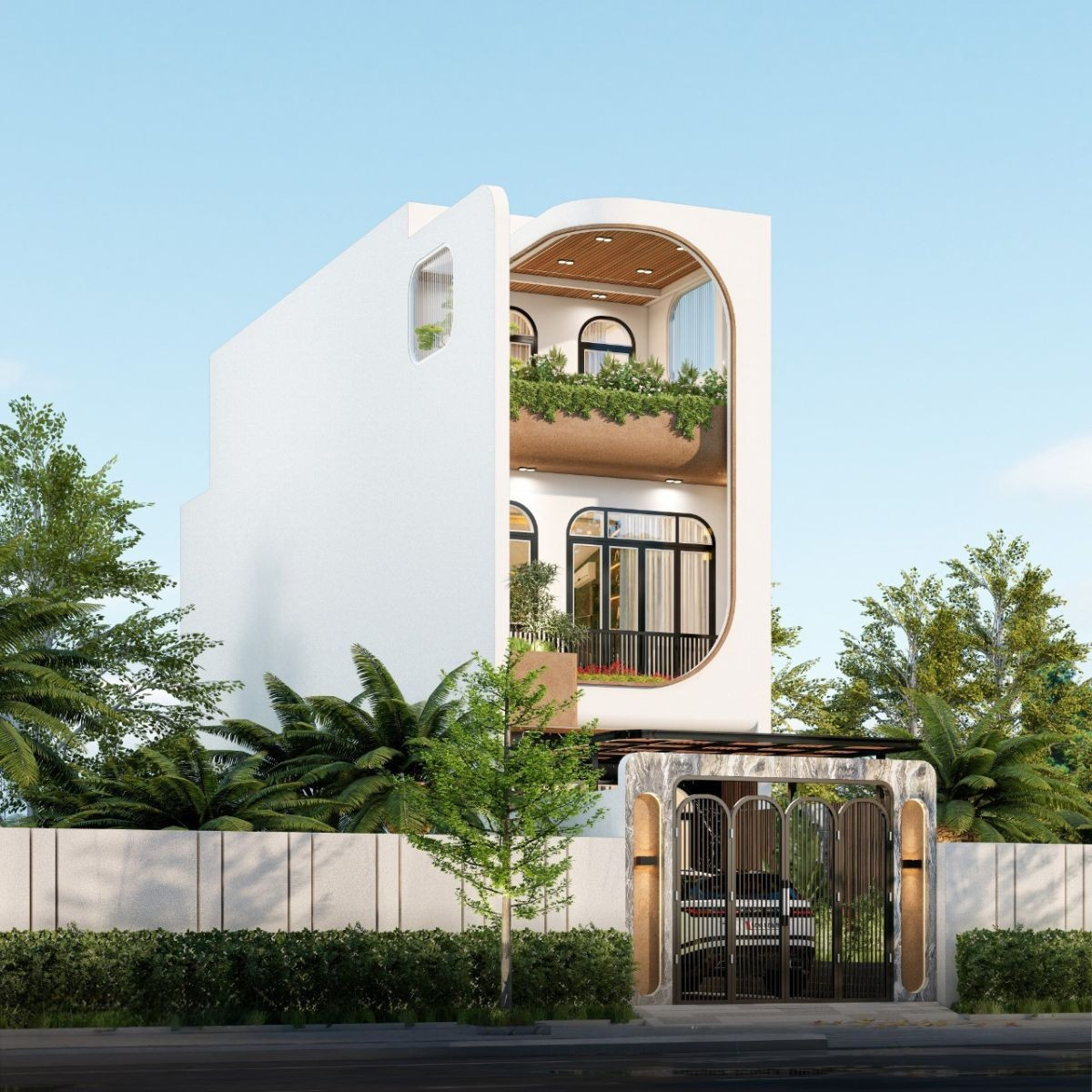 10 ý tưởng thiết kế mặt tiền nhà phố vừa đẹp vừa thoáng sáng- Ảnh 4.