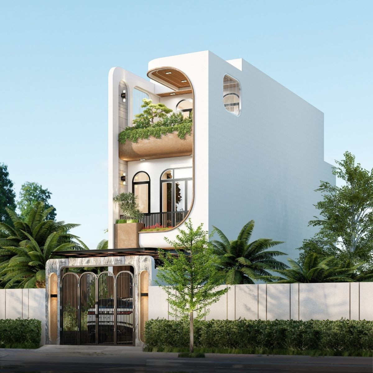 10 ý tưởng thiết kế mặt tiền nhà phố vừa đẹp vừa thoáng sáng- Ảnh 5.