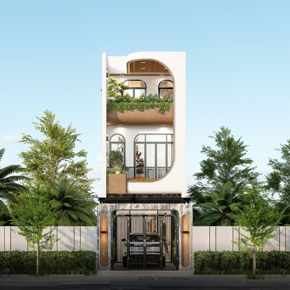 10 ý tưởng thiết kế mặt tiền nhà phố vừa đẹp vừa thoáng sáng- Ảnh 6.