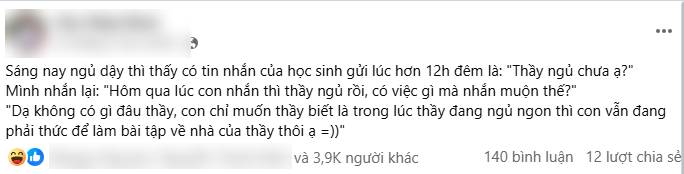 12h đêm thầy giáo Hà Nội nhận tin nhắn “thầy ngủ chưa”, hôm sau trả lời thì nhận ngay phản hồi khiến thầy “câm nín”- Ảnh 1. 12h đêm thầy giáo Hà Nội nhận tin nhắn “thầy ngủ chưa”, hôm sau trả lời thì nhận ngay phản hồi khiến thầy “câm nín”- Ảnh 1.