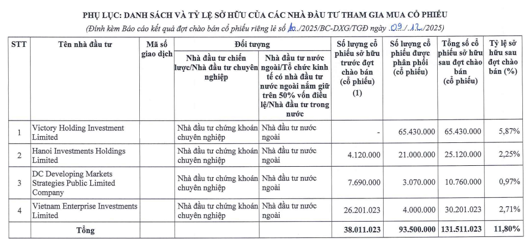 Danh tính 4 quỹ ngoại mua 93,5 triệu cổ phiếu riêng lẻ của Đất Xanh - Ảnh 1.