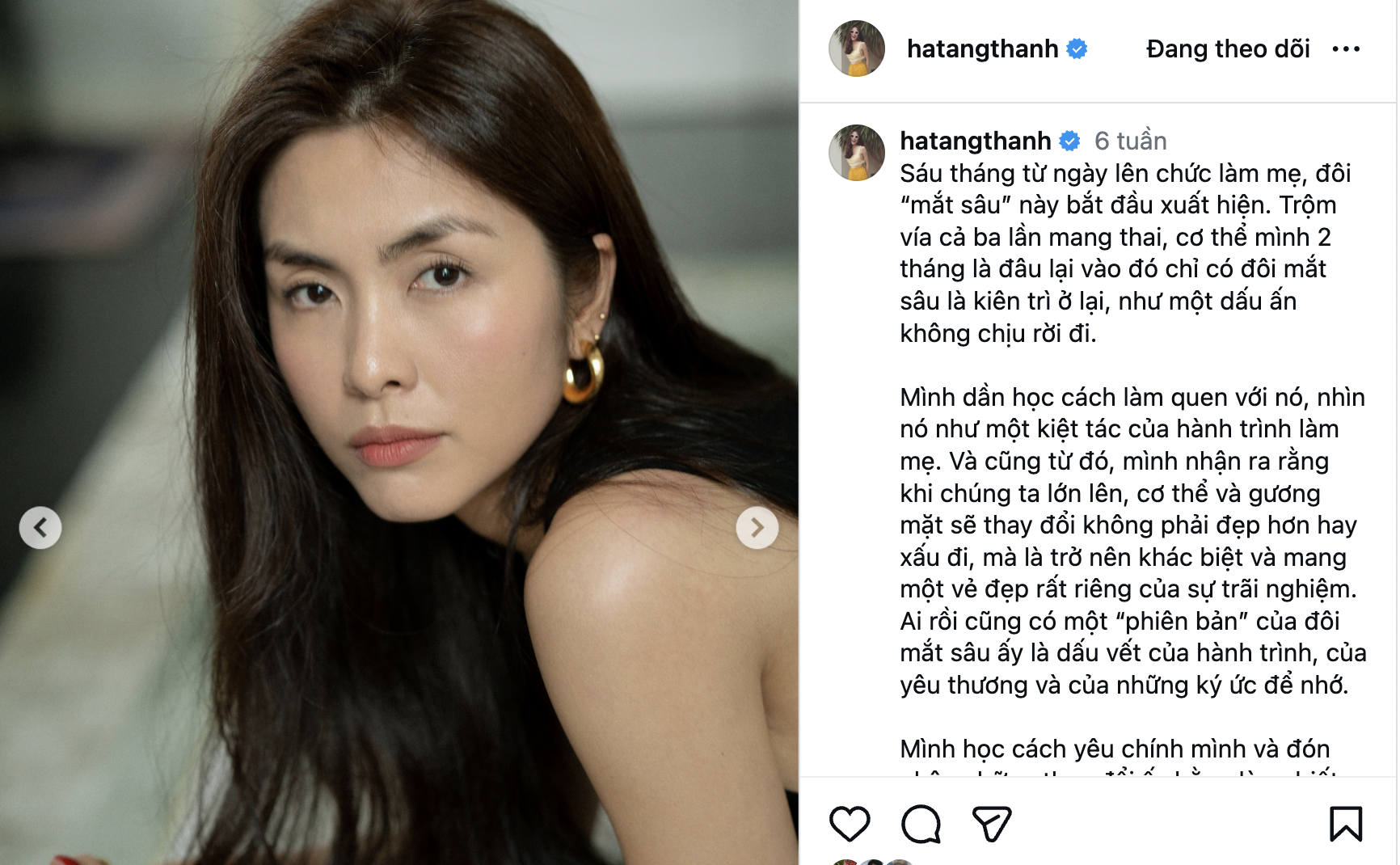 Mẹ 3 con Hà Tăng và đôi mắt in hằn dấu vết tuổi tác: "Đây là một kiệt tác của hành trình làm mẹ" - Ảnh 4. Mẹ 3 con Hà Tăng và đôi mắt in hằn dấu vết tuổi tác: "Đây là một kiệt tác của hành trình làm mẹ" - Ảnh 4.