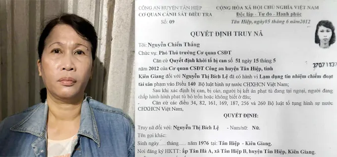 Bắt giữ Nguyễn Thị Bích Lệ - Ảnh 1.