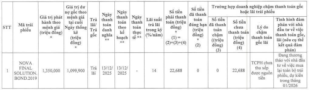 Công ty con của Novaland chậm thanh toán lãi cho lô trái phiếu hơn 1.000 tỷ đồng - Ảnh 1.