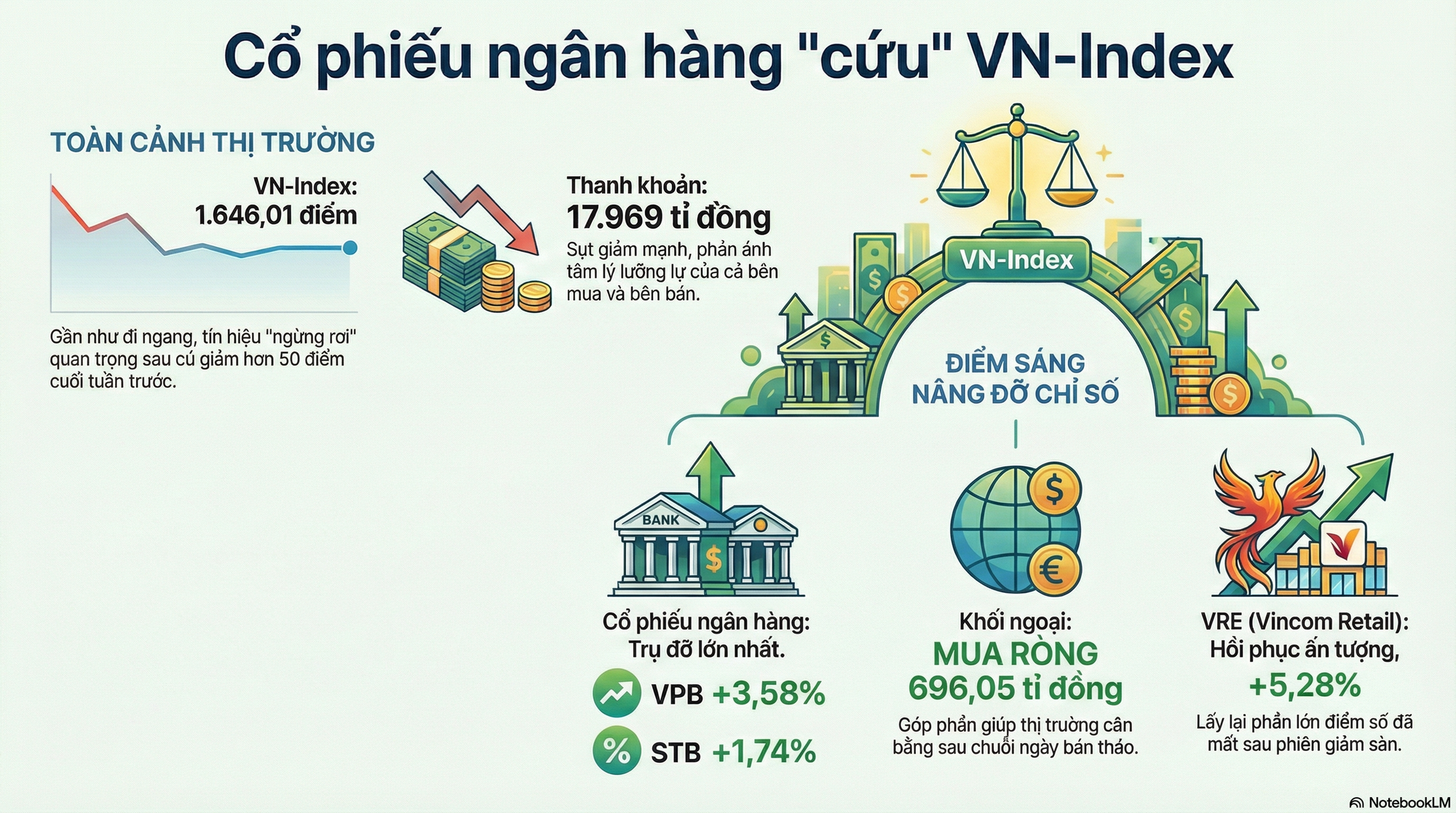VN-Index được "giải cứu" sau phiên giảm hơn 52 điểm- Ảnh 1. VN-Index được "giải cứu" sau phiên giảm hơn 52 điểm- Ảnh 1.