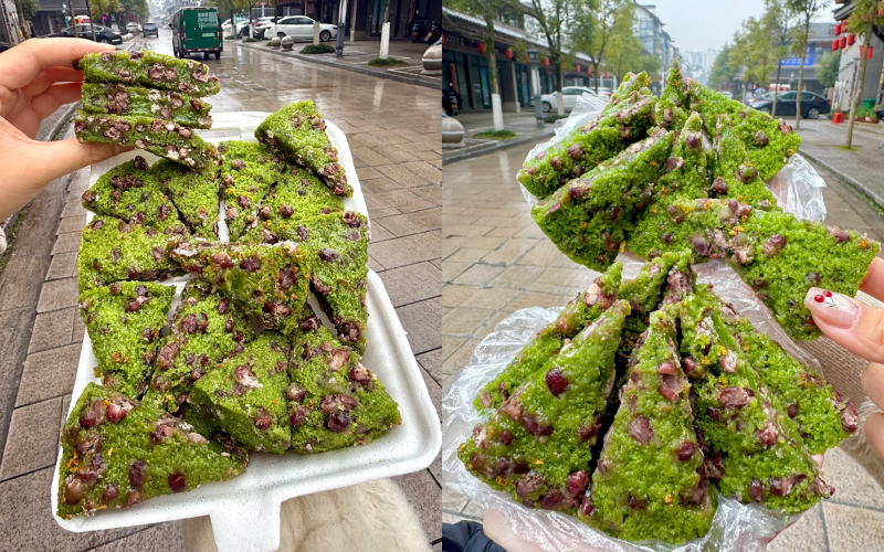 Tưởng là matcha nhưng không phải: Món bánh "xanh mướt" dẻo quẹo đang khiến hội chị em mê đồ Trung lùng sục - Ảnh 1. Tưởng là matcha nhưng không phải: Món bánh "xanh mướt" dẻo quẹo đang khiến hội chị em mê đồ Trung lùng sục - Ảnh 1.