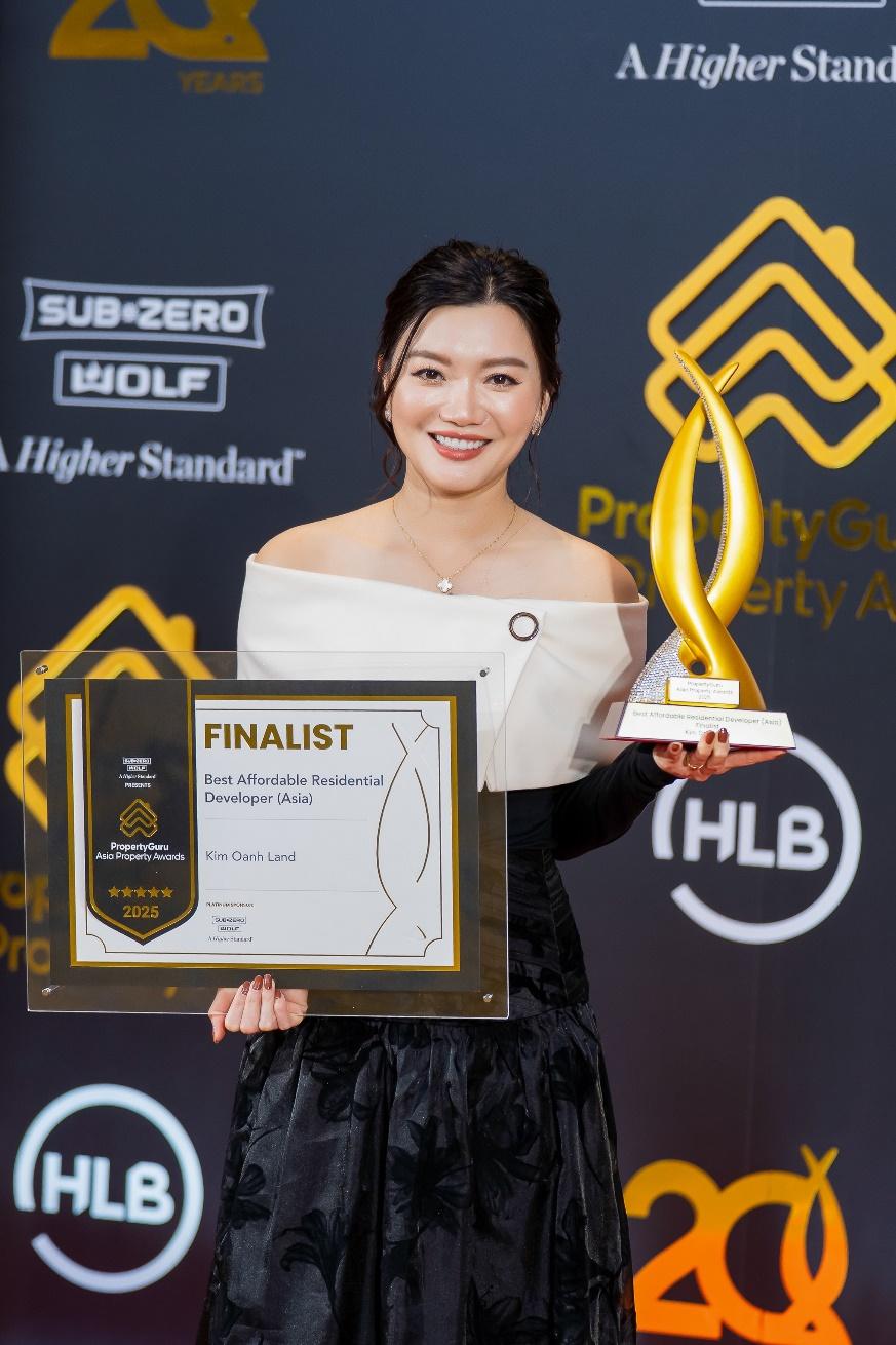 Kim Oanh Land vinh dự nhận giải “Best Affordable Residential Developer” tại Asia Property Awards 2025 - Ảnh 1. Kim Oanh Land vinh dự nhận giải “Best Affordable Residential Developer” tại Asia Property Awards 2025 - Ảnh 1.