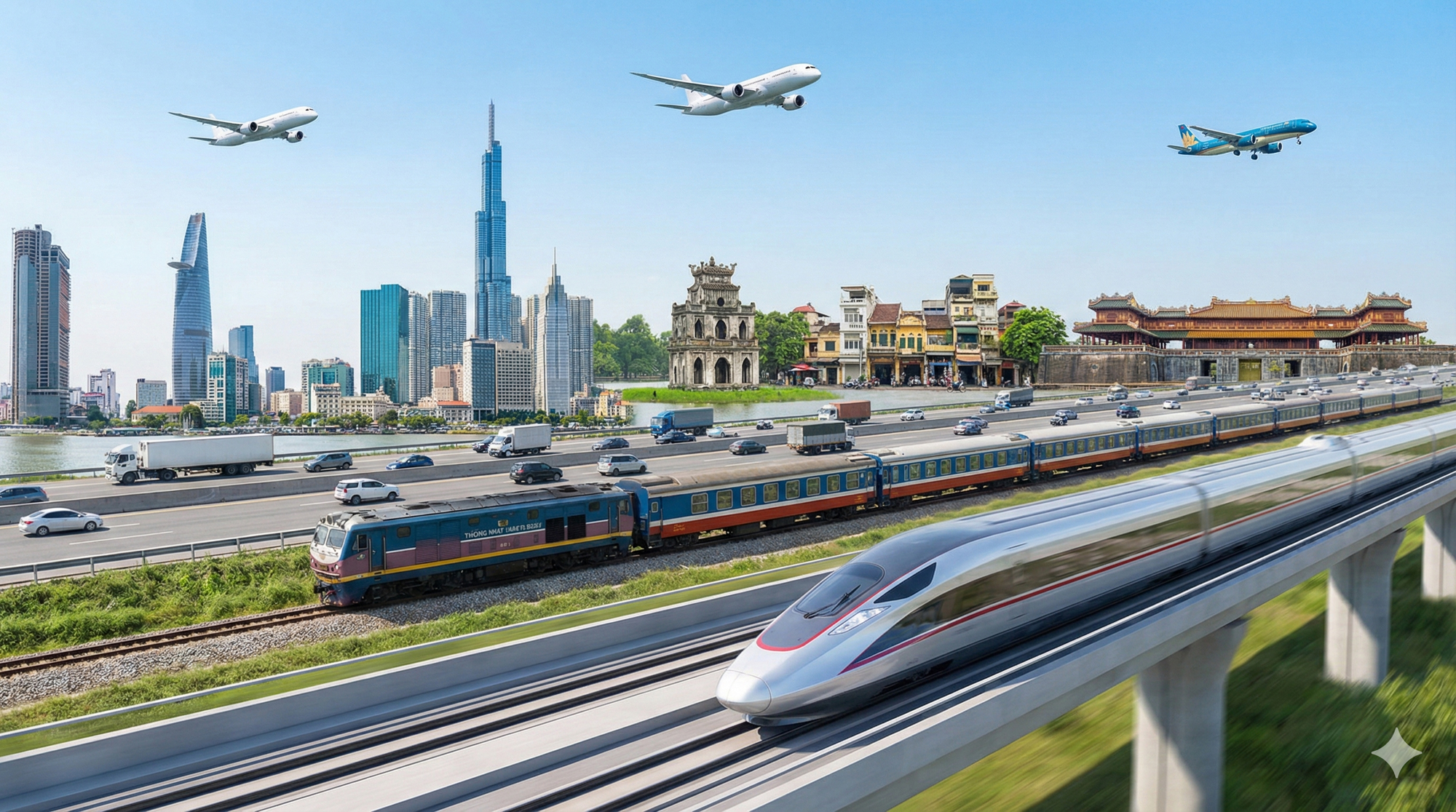 Đặt lên bàn cân đường bộ cao tốc, đường sắt cao tốc và đường bay thẳng Hà Nội: TP.HCM: Loại hình nào sẽ chiếm ưu thế? - Ảnh 1.