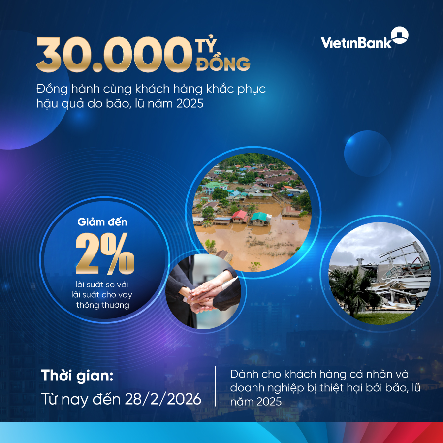 VietinBank dành 30.000 tỷ đồng hỗ trợ khách hàng khắc phục hậu quả bão lũ - Ảnh 2.