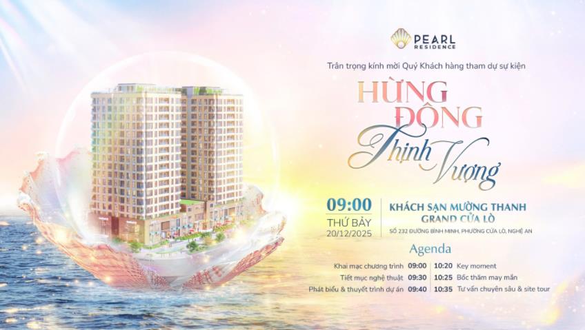 Pearl Residence: Chuẩn sống quốc tế giữa trung tâm biển Cửa Lò - Ảnh 2. Pearl Residence: Chuẩn sống quốc tế giữa trung tâm biển Cửa Lò - Ảnh 2.