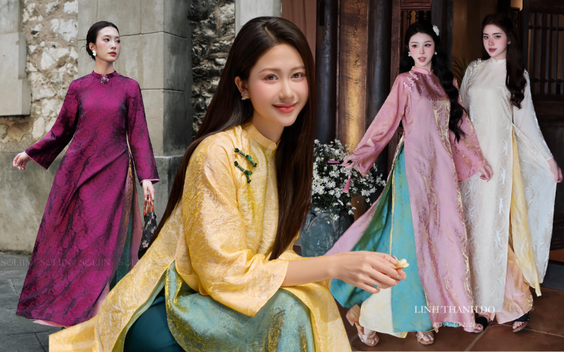 Tâm điểm xu hướng áo dài Tết 2026: Áo dài tà kép (4 tà) nhân đôi vẻ thướt tha, sang chảnh cho phái đẹp- Ảnh 1. Tâm điểm xu hướng áo dài Tết 2026: Áo dài tà kép (4 tà) nhân đôi vẻ thướt tha, sang chảnh cho phái đẹp- Ảnh 1.