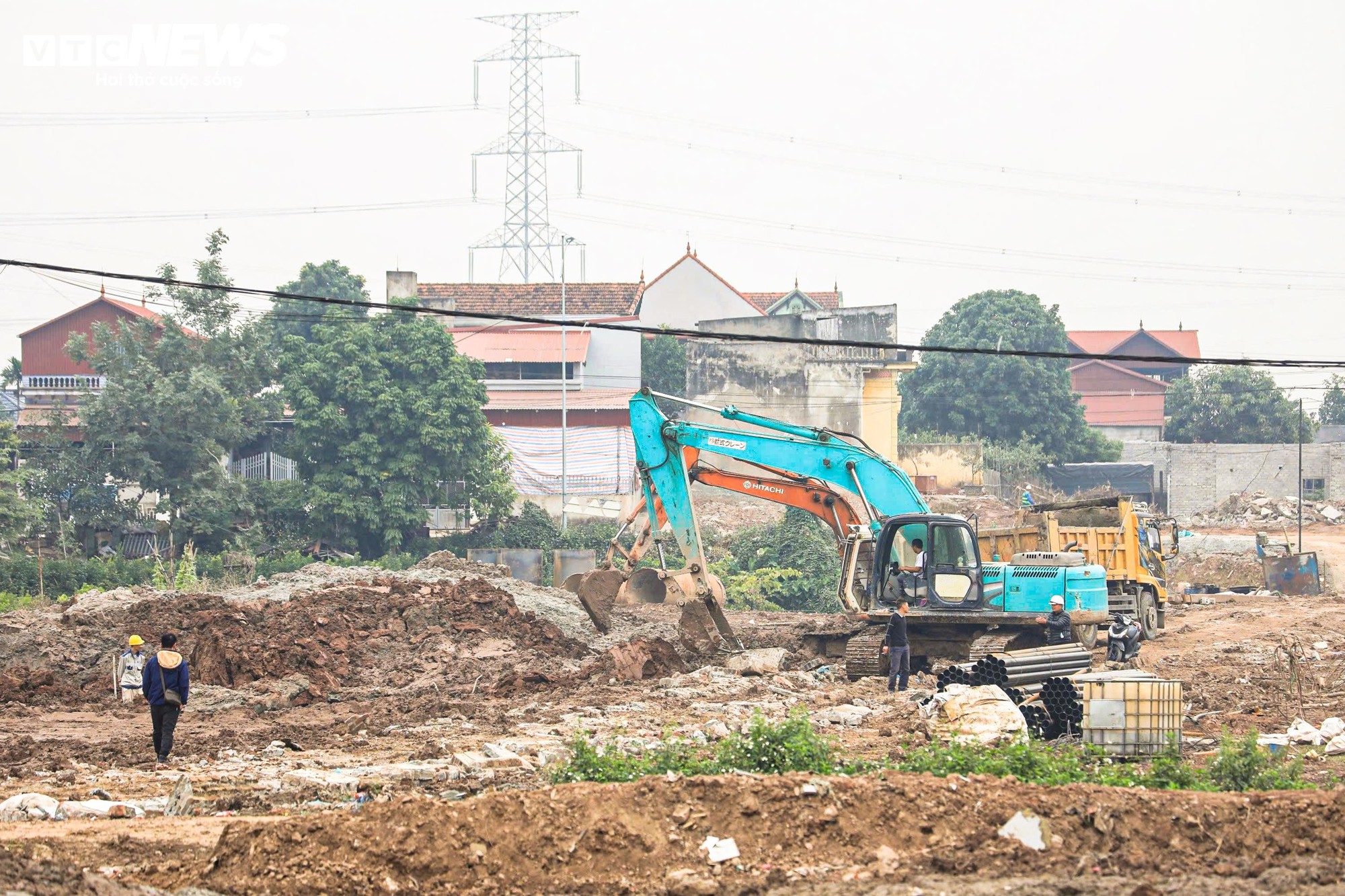 Toàn cảnh công trường thi công cầu Mễ Sở rộng 4 làn xe nối Hà Nội - Hưng Yên- Ảnh 7.