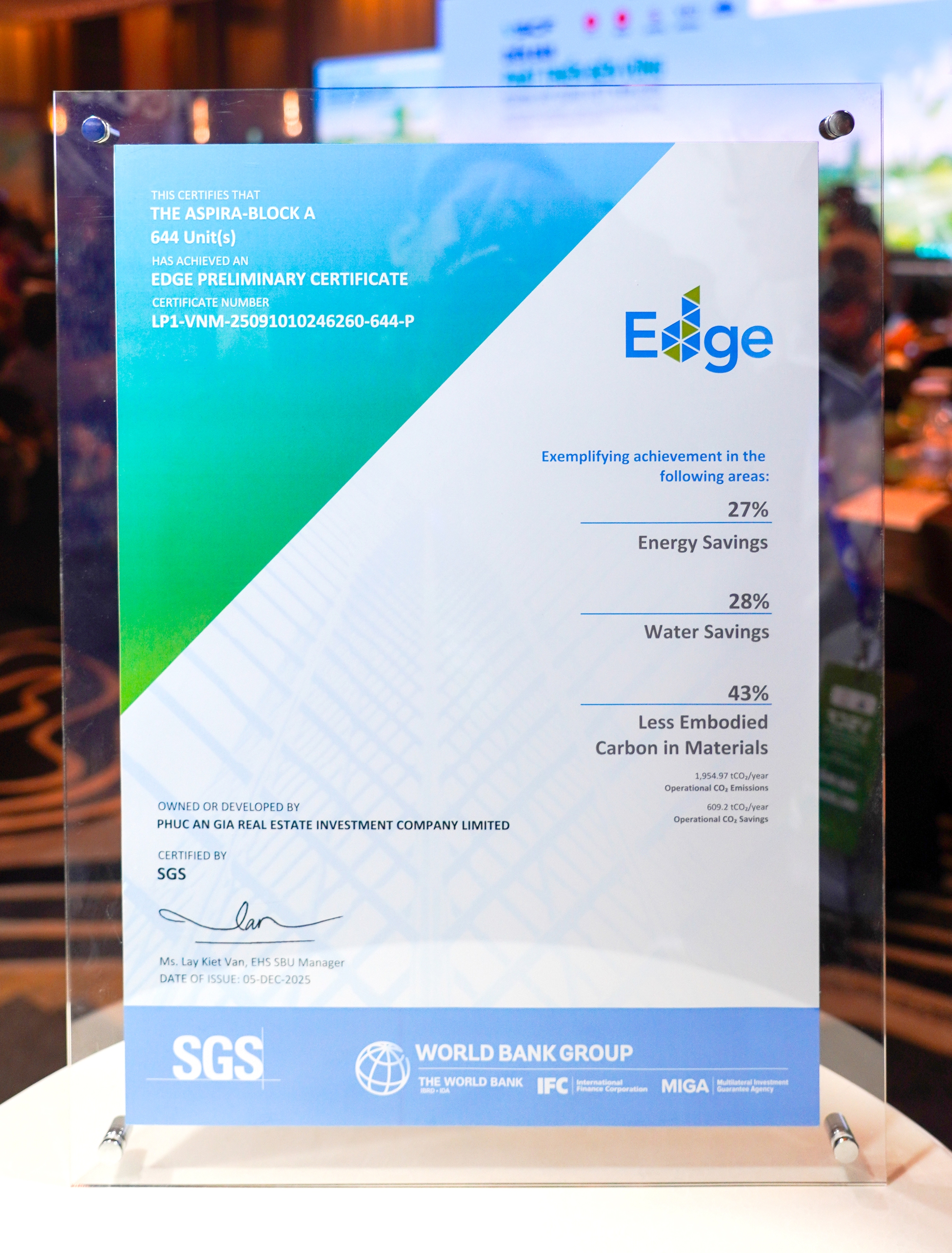 Chứng chỉ công trình xanh EDGE: Cú hích mới cho Sai Gon High Rise và The Aspira- Ảnh 2.
