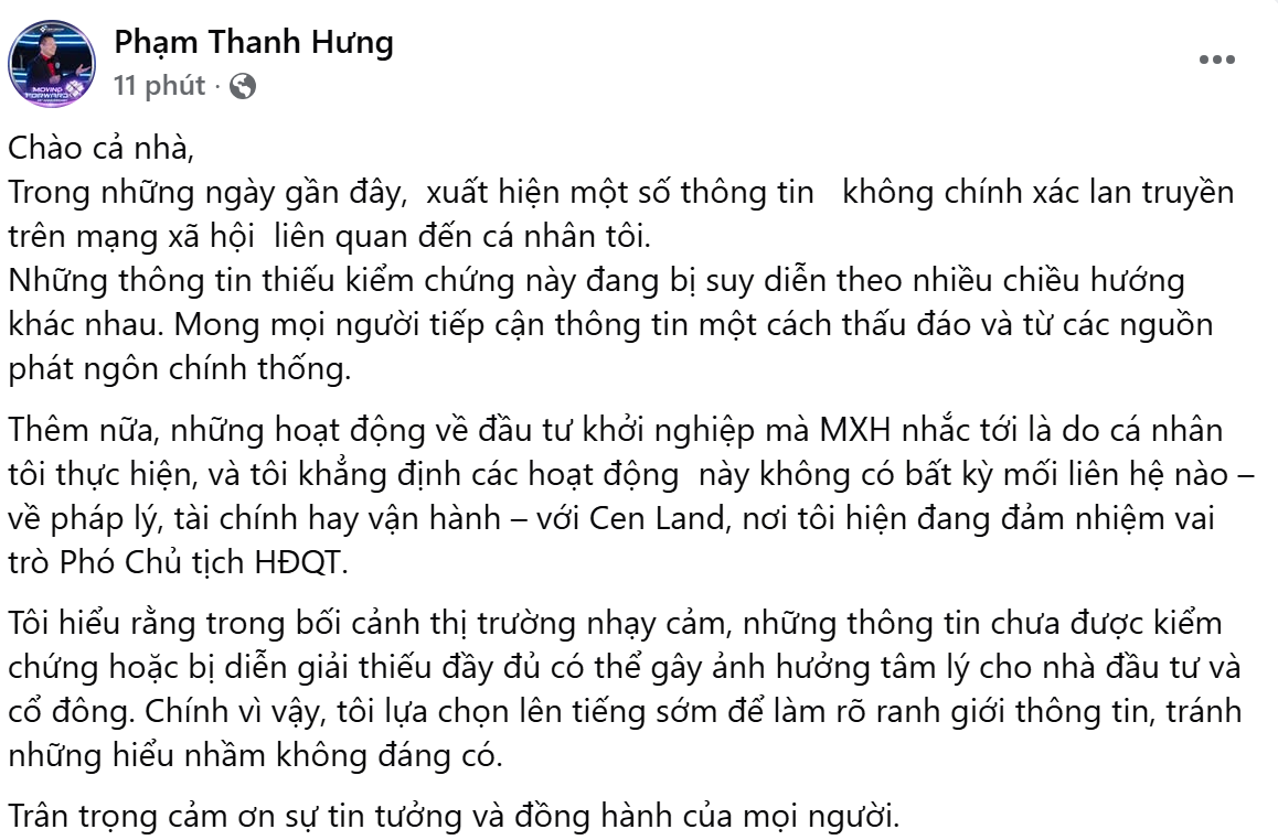 Shark Hưng lên tiếng - Ảnh 2.
