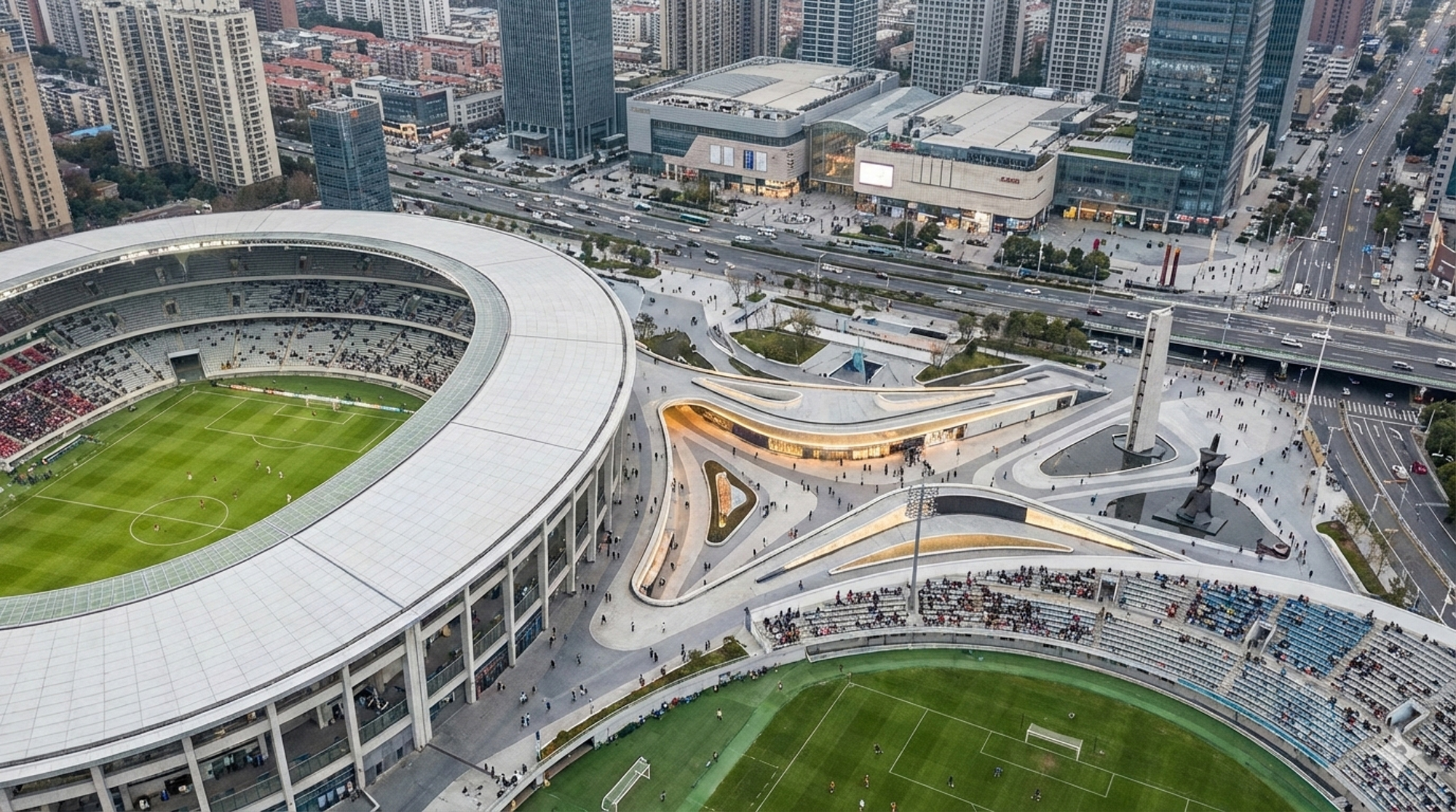 Cuộc đua siêu sân vận động: Vingroup xây sân có mái che lớn nhất thế giới, Sun Group làm sân 50.000 chỗ ngay cạnh trung tâm - Ảnh 3.